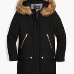 J.Crew NWT.  Chateau Parka Italian Stadium Cloth Wool Sz 0 black Photo 0