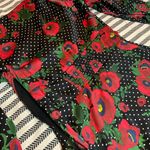 Free People Black and Red Floral Long Sleeve Dress Photo 6