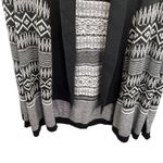 Talbots  Lambswool Blend Open Front Cardigan Sweater L Black Nordic Fair Isle Photo 6