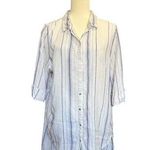 Saint Tropez West ST TROPEZ L WEST Linen Tunic Striped Shirt in Size XL Photo 0