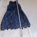 Saylor “Jessa” Floral Lace Mini Dress Navy Size M Photo 3