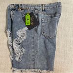 Indigo Rein Distressed & Shredded Jean Shorts Photo 3