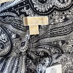Michael Kors  Paisley Print Black White Drawstring shorts NWOT Size 12 Photo 2