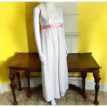 Saks 5th Avenue Vintage Saks Fifth Ave 60’s White Lace Pink Bows Dress Photo 2