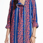 Anthropologie  Madchen Shirt Dress Red/White/Blue - Size 4 Photo 0