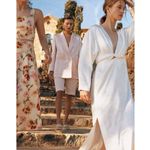 & Other Stories NWT & Other Stories Capsule Floral Jacquard Overlapping V-Neck Midi Maxi Dress Photo 4