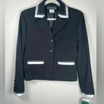 Harvé Benard New With Tags Harve Benard Jacket Blazer Black White Ribbon Trim Women’s Size 12 Photo 14