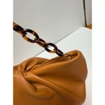 Senreve Cornetti Shoulder Bag Clutch with Tortoise Link Strap Tan Photo 8
