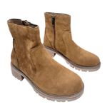 Seven7  Booties Women’s Size 6 Tan Bestie Zip Up Block Heel Round Toe NEW Photo 0