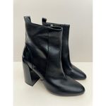 Vince Camuto Boots Womens Size 8.5 Everna Black Leather Block Heel Booties Photo 2