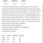 Green Floral Dress with Bow Straps Size M Photo 2