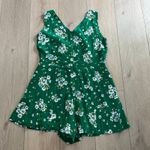 Ann Taylor Loft Women’s Green Floral Romper Size 2 Photo 2