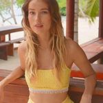 Waimari Magdalena Top Yellow Embroidered Crop Resort Size Medium SOLD OUT Photo 0
