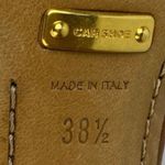 Car Shoe Women's White Brown Studded Ankle Strap Stack Heel Sandals Size 8.5 Photo 7