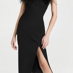 Likely Revolve X  Desi Feather-Trim Bodycon Midi Dress‎ cocktail dress size 2 Photo 0