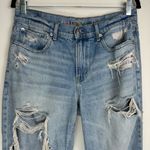 American Eagle  Womens 90s Straight Pride Jeans Sz 10 Distressed Light Wash Photo 3