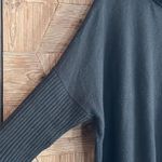 Loft  Womens Black Mock Neck Poncho Sweater Size 14 Dolman Sleeve Cozy Boho Photo 2