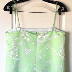 Damaris Bailey Glicina Satin Slip Maxi Green Floral Ruffle Hem Small EUC Photo 5
