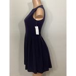 French Connection New.  navy fit & flare dress. Runs big. Retails $129. Photo 9