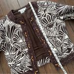 Maggy London Vintage Open Front Brown and White Blazer size 12 Photo 6