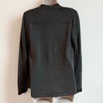 Mystree  Long Sleeve Wrap Drape Sweater Top Shirt Solid Gray Medium Casual Photo 9