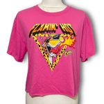 Mad Engine NWT Pink Flamin’ Hot Cheetos T-Shirt Crop Top Babydoll Tee New Chester Cheetah Photo 3