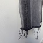 Madewell Classic Straight Jean Gray Jeans denim raw hem zip button pockets EUC Photo 4