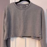 Royce  Cropped Fleece Gray Sweatshirt Small Photo 0
