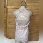 Lululemon Free To Be Wild Womens size 4 Tank Top Light Pink Grey Built In Bra Photo 1