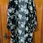 Spiritual Gangster , one-size-fits-all black floral cardigan. Photo 1