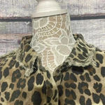 Leopard Print Jean Jacket Brown Size L Photo 3