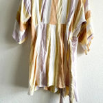 l*space L Pfeiffer Wrap Dress Golden Days Stripe Metallic Size XS Photo 7