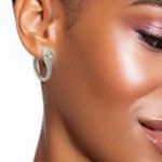 NWT Crystal Avenue silver pave’ CZ snake head earrings Photo 3