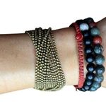 gold multi strand chain bracelet Photo 2