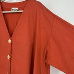 Liz & Jane Orange Cardigan Blouse Lagenlook Art Minimalist Cotton Size 3X Photo 2