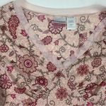 No Boundaries  juniors large y2k vintage Floral V-Neck shirt pink white whimsi gi Photo 4