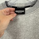 Alphalete  Women’s Oversized‎ Classic Crew Sweatshirt Gray Size Medium Photo 3