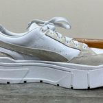 Puma Mayze Stack Cord Sneakers Shoes Size 10 Platform Chunky Leather Suede White Photo 7