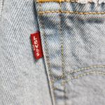 Levi's 501 Distressed Denim Shorts Ripped Frayed Hem Light Wash Photo 3