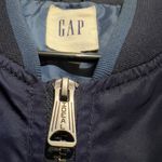 GAP Jacket Nylon Bomber Blue Small Embroidered Bird of Prey USA Flag Y2K Multiple Photo 5