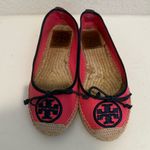 Tory Burch Ballet Espadrilles in Lipstick Pink and Navy Blue Flats Size 6 Photo 1