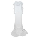 Lulus Sheer Sleeve Off the Shoulder Wedding Dress NWT Size XS Photo 3