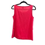 Rafaella  Ruffle Tank Top Sleeveless Hot Pink Casual Blouse Size‎ S Photo 3