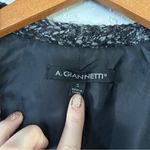 A. Giannetti Black Grey Tweed Blazer Suit Jacket Formal Small Photo 2