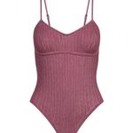 SKIMS Sheer Knit Cami Bodysuit in Beet, Size XXS Photo 4