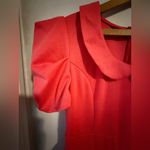 Celine by Champion size large dress in Coral pink. Peplum waist and puff sleeves Pink Photo 3