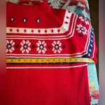 VTG 70s Fair Isle JC Penney Sweater, Size XL Acrylic Red, White & Navy Blue Red Photo 10