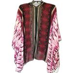 Lavish Women’s  Open Kimono Pink Multicolor Sz USA Boho Kimono Photo 1