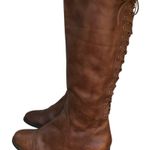 Jessica Simpson  Brown Leather Back lace up Riding Boots. SZ. 7M. Photo 0