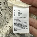 American Eagle  Crochet Fringe Kimono Ivory Boho Festival Cover Up Women's XS Photo 3